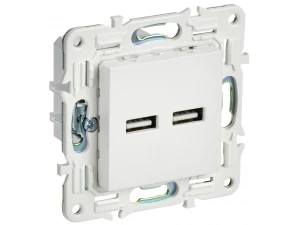 SKANDY Розетка USB A+A 3,1А SK-R15W арктический белый IEK