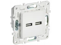 SKANDY Розетка USB A+A 3,1А SK-R15W арктический белый IEK