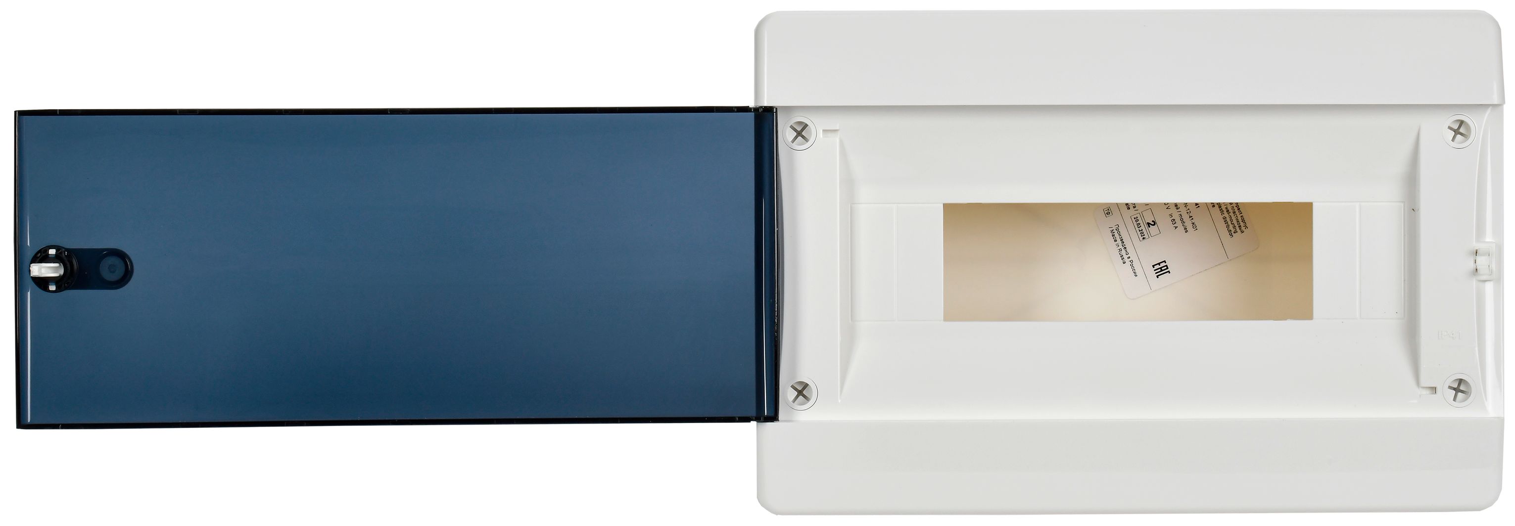 Корпус пластиковый ЩРВ-П-12 IP41 черная прозрачная дверь UNION Compact ИЭК