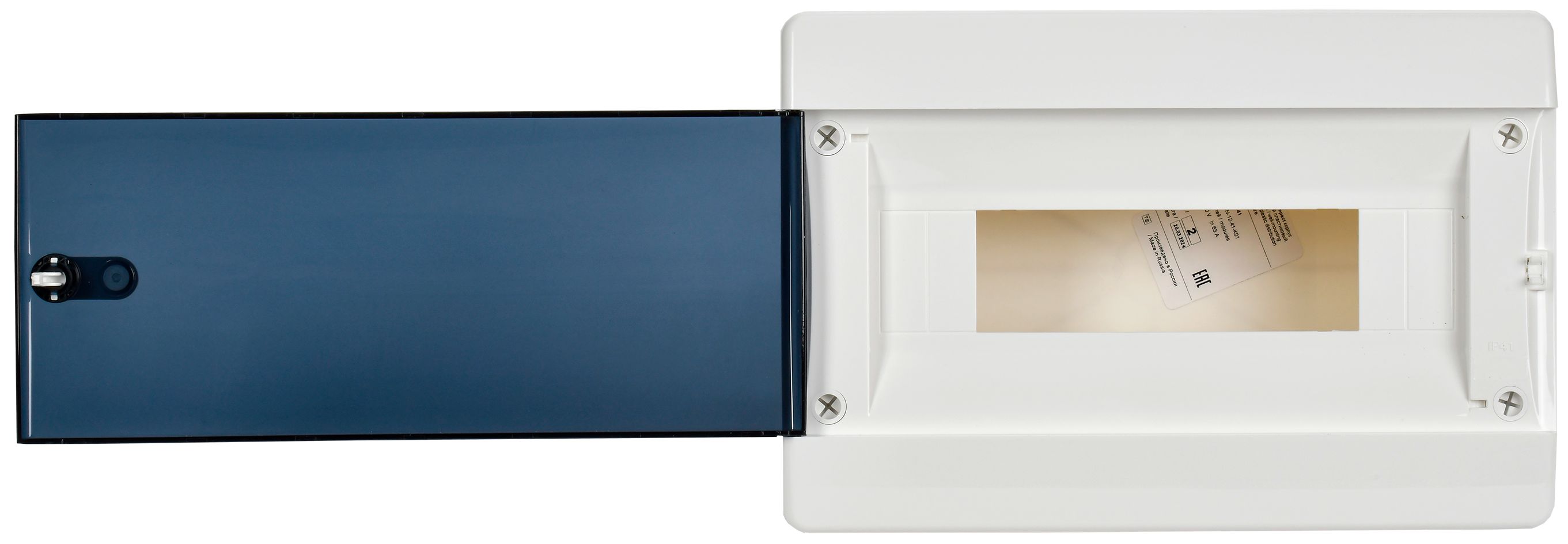 Корпус пластиковый ЩРН-П-12 IP41 черная прозрачная дверь UNION Compact ИЭК