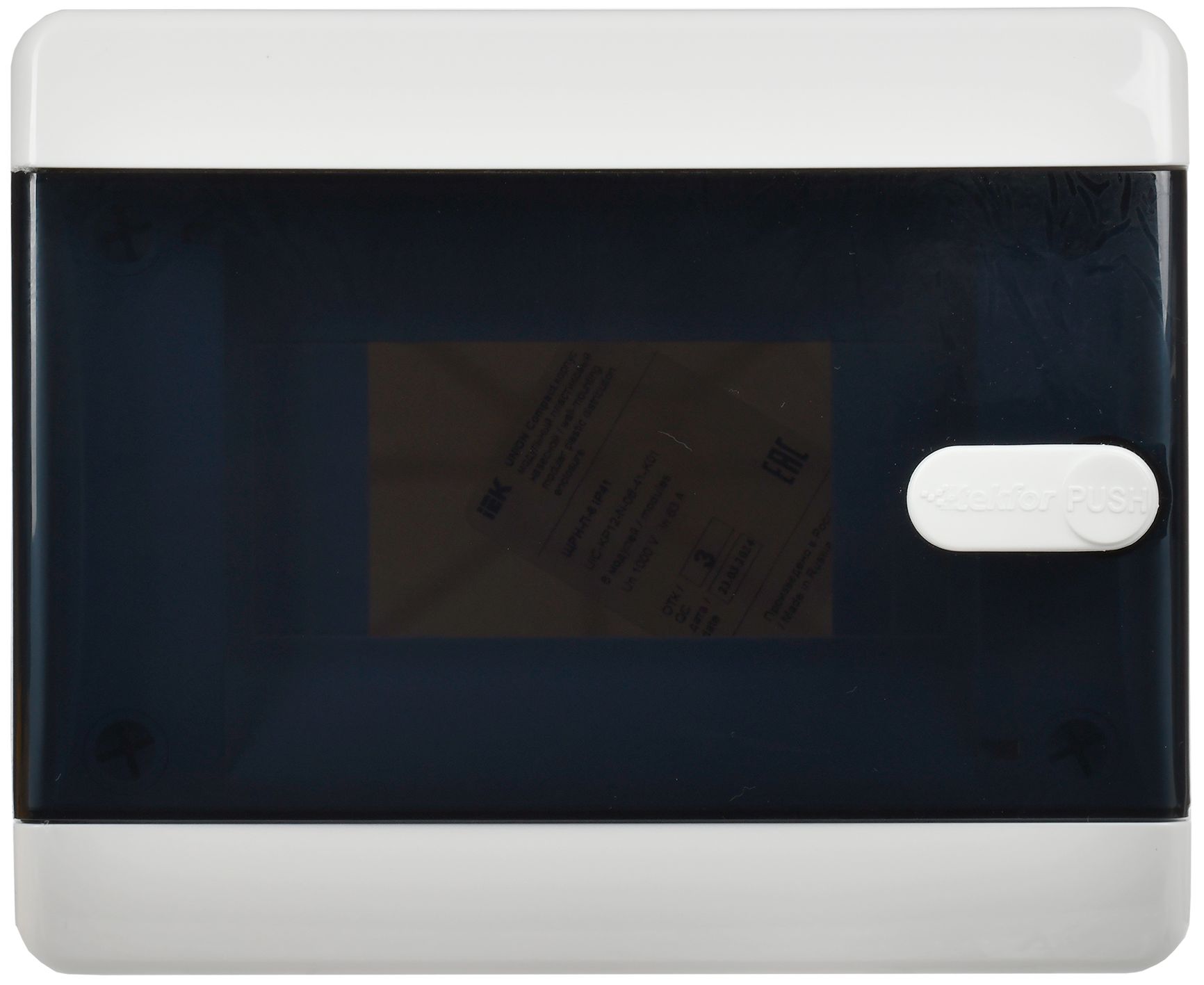 Корпус пластиковый ЩРН-П-6 IP41 черная прозрачная дверь UNION Compact ИЭК