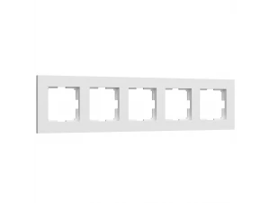 Рамка на 5 постов Slab (белый софт) W0052961