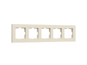 Рамка на 5 постов Slab (айвори софт) W0052962