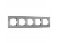 Рамка на 5 постов Slab (серебро софт) W0052965