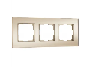 Рамка на 3 постa Senso (шампань, стекло soft-touch) W0033111