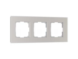Рамка на 3 постa Senso (дымчатый, стекло soft-touch) W0033117