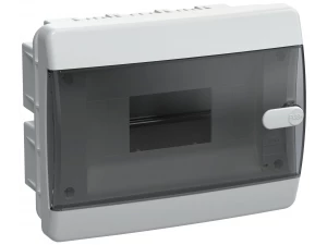 Корпус пластиковый ЩРВ-П-8 IP41 черная прозрачная дверь UNION Compact ИЭК