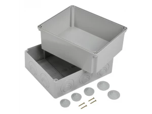 Коробка КМ41274 распаячная для открытой проводки 240х195х165 мм IP55 5 вводов серая ИЭК