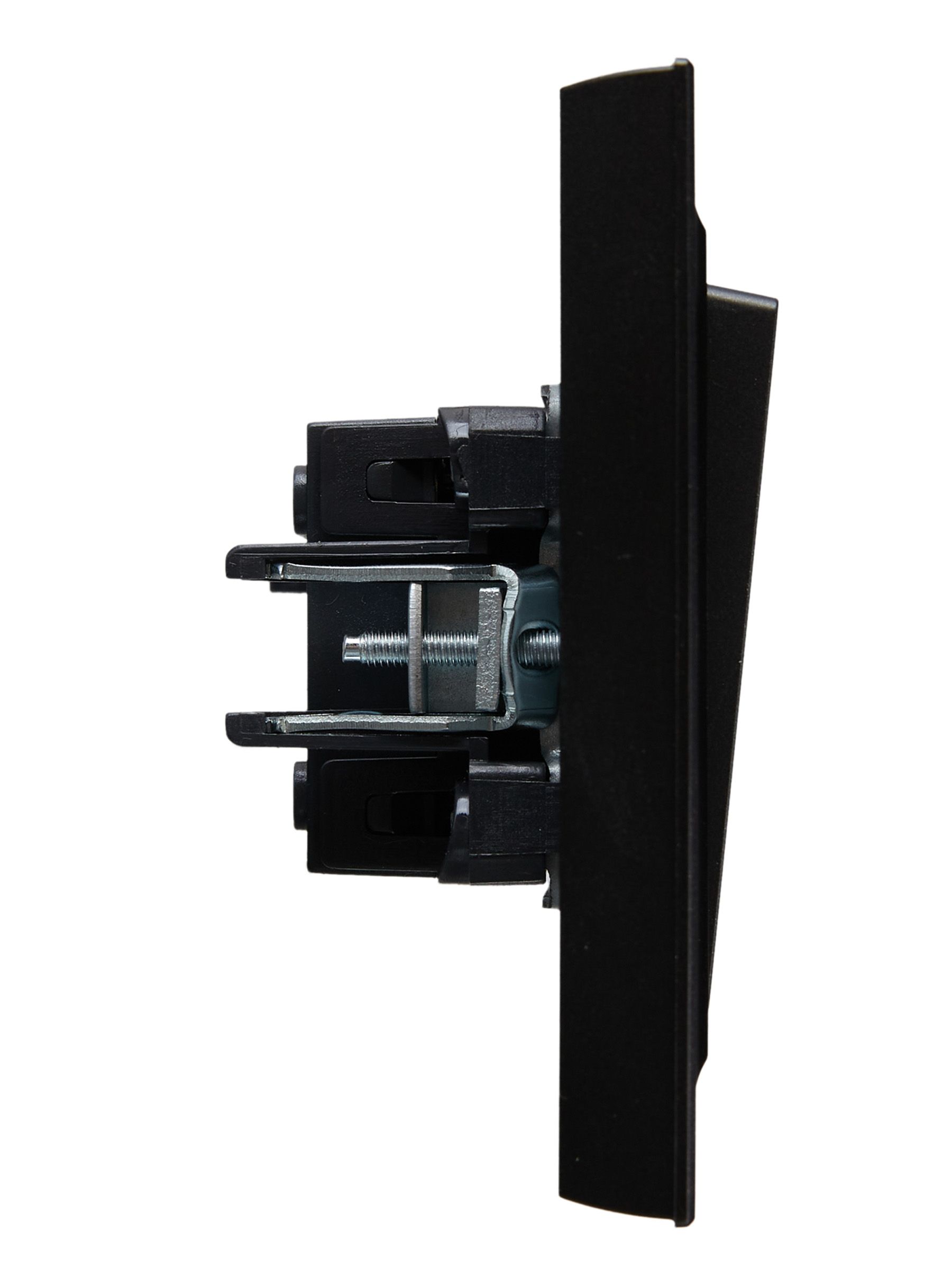 BRITE Выключатель 1-клавишный 10А в сборе ВСР10-1-0-БрЧ черный ИЭК