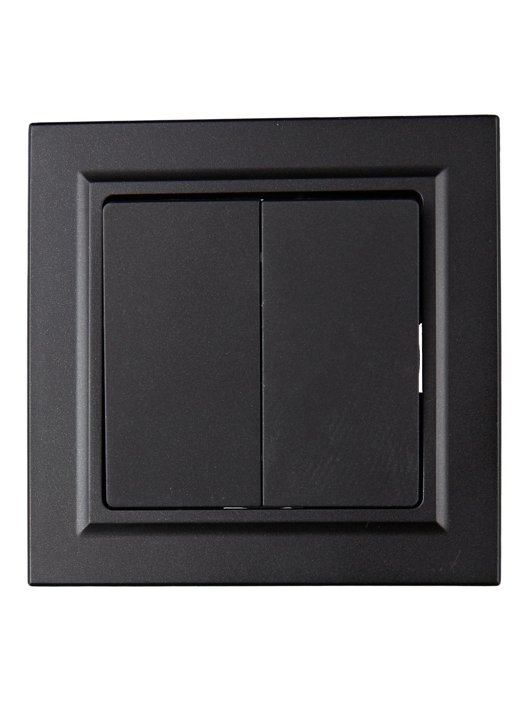 BRITE Выключатель 2-клавишный 10А в сборе ВСР10-2-0-БрЧ черный ИЭК