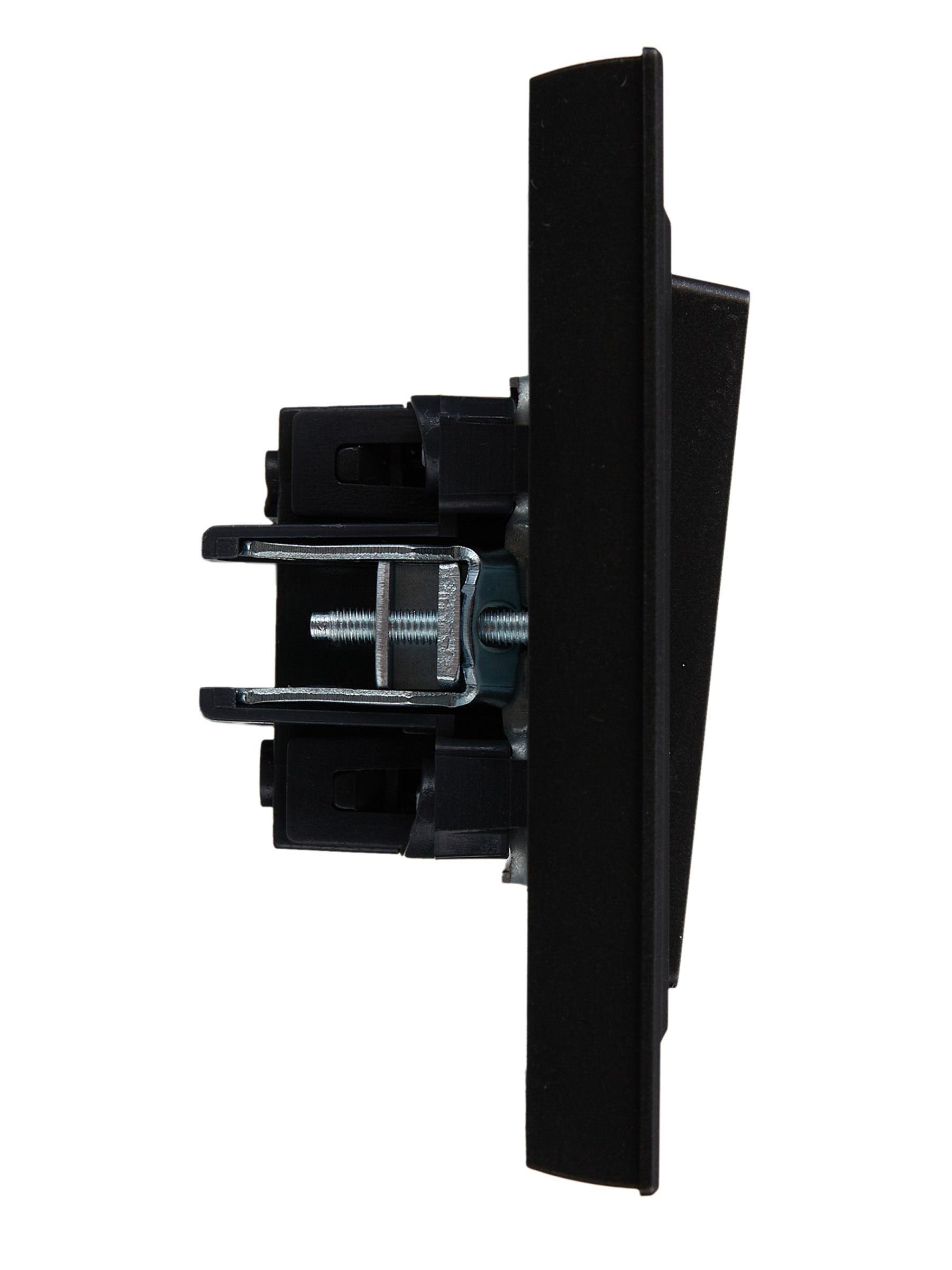 BRITE Выключатель 2-клавишный 10А в сборе ВСР10-2-0-БрЧ черный ИЭК