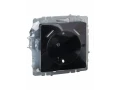 BRITE Розетка 1-местная с заземлением со шторками 16А с USB A+A 5В 2,1А РЮш10-1-БрЧ черный ИЭК