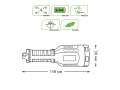 Фонарь ручной Gauss модель GFL208 8W 150lm Li-ion 800mAh LED 1/10/120