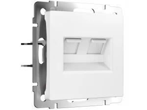 Розетка двойная Ethernet RJ-45 /W1181161 (белый матовый)