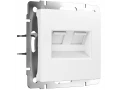 Розетка двойная Ethernet RJ-45 /W1181161 (белый матовый)