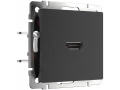 Розетка HDMI /W1186008 (черный матовый)