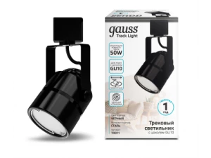 Светильник трековый Gauss цилиндр GU10 220V IP20 60*145мм черный однофазный 1/50