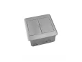 Напольный/настольный лючок на 2 розетки, 2 RJ45 5e UTP, металл, серебро Shelbi STF-2SR-S