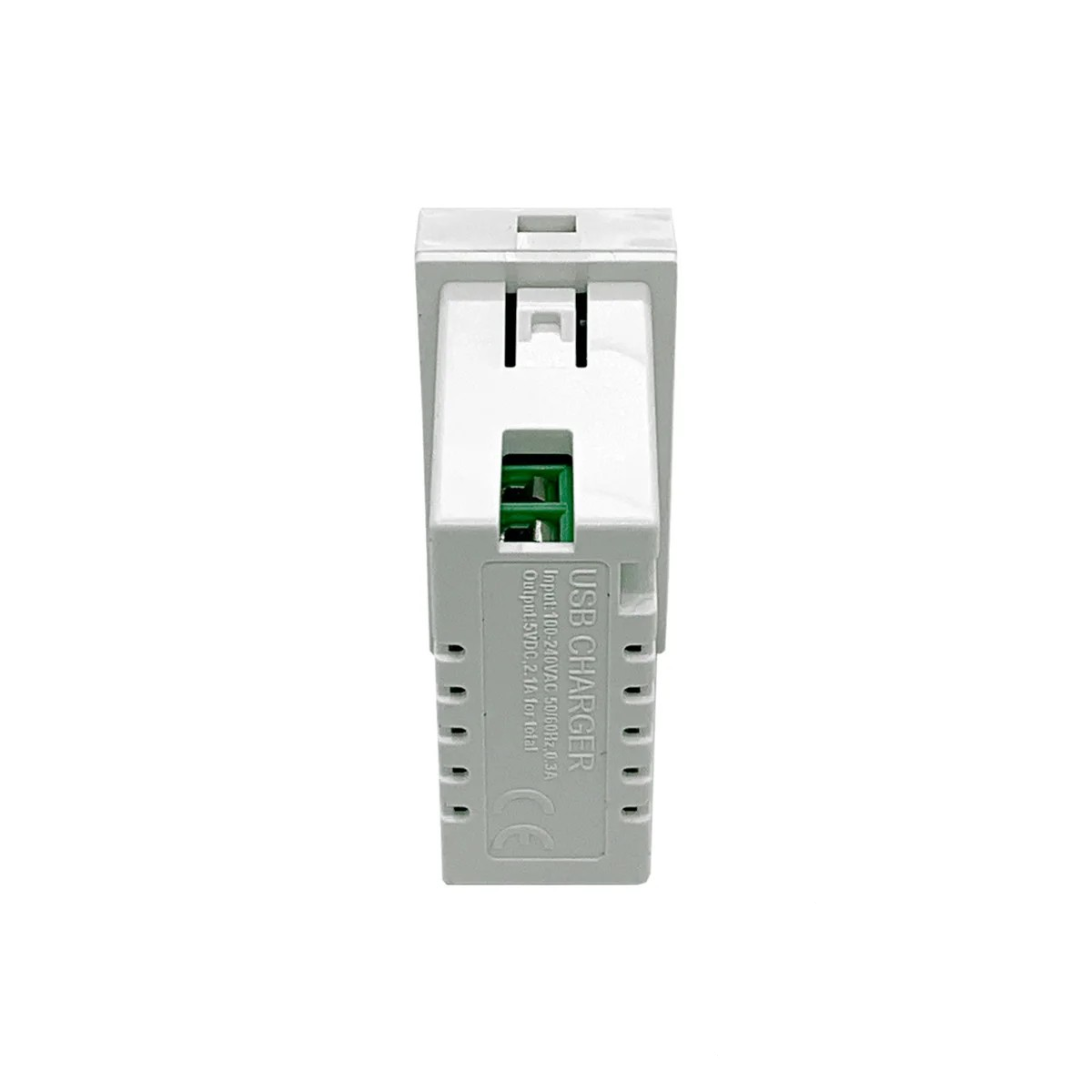 Розетка зарядка 2-портовая USB 45*22,5, белая Shelbi SUJ-2U-W