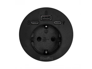 Розеточный блок настольный, 1 розетка 220В, 1 USB, 2 Type-C, черный Shelbi STV-1S-1U-2C-B