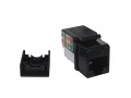 Розеточный модуль 5e UTP 1xRJ45 Keystone jack, черный 90о (наборный) Shelbi SKJ-45-5E-B