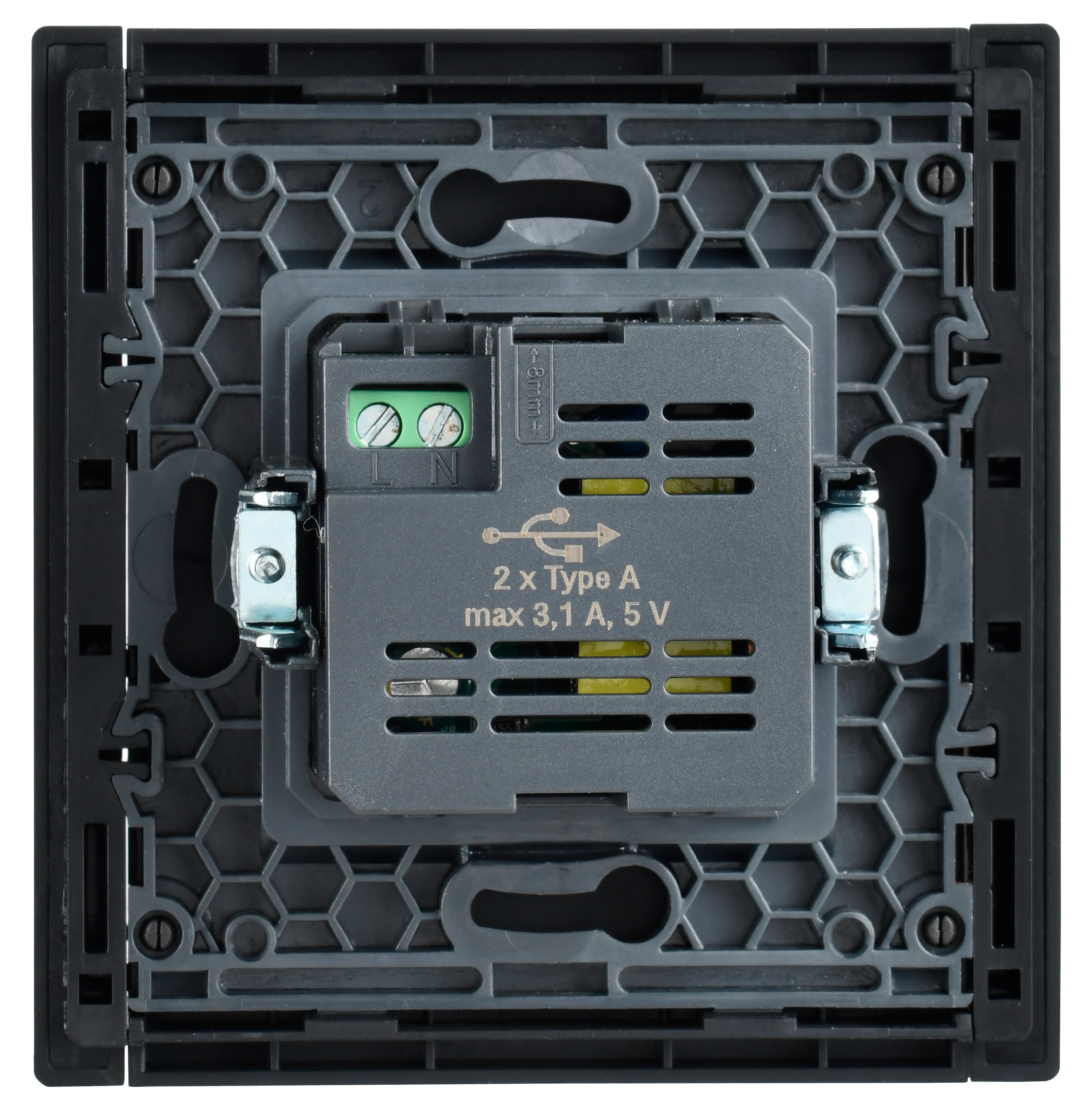FORTE&PIANO Розетка USB A+A 3,1А FP349 серый IEK