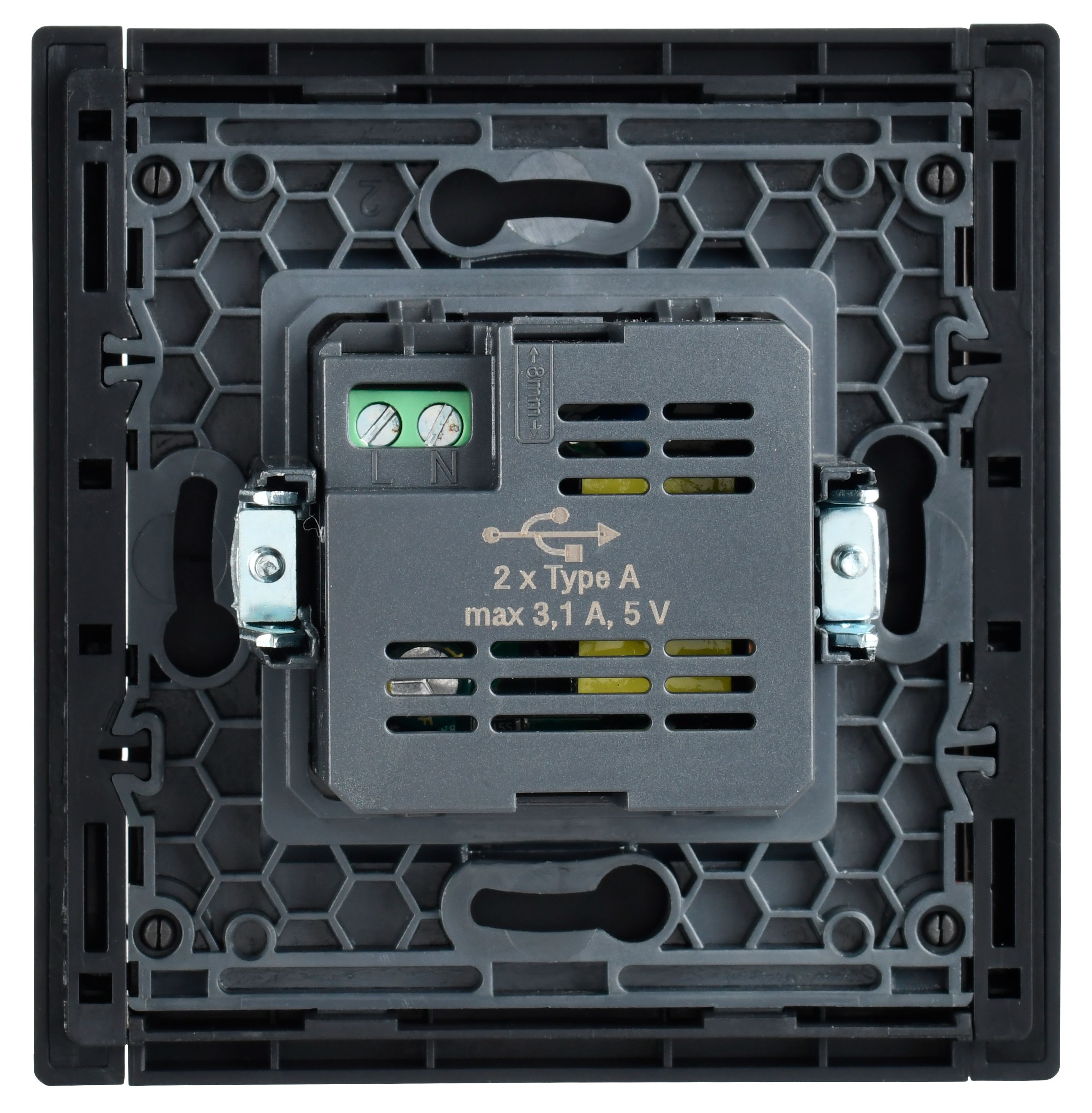 FORTE&PIANO Розетка USB A+A 3,1А FP349 серый IEK