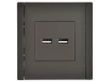 FORTE&PIANO Розетка USB A+A 3,1А FP349 серый IEK