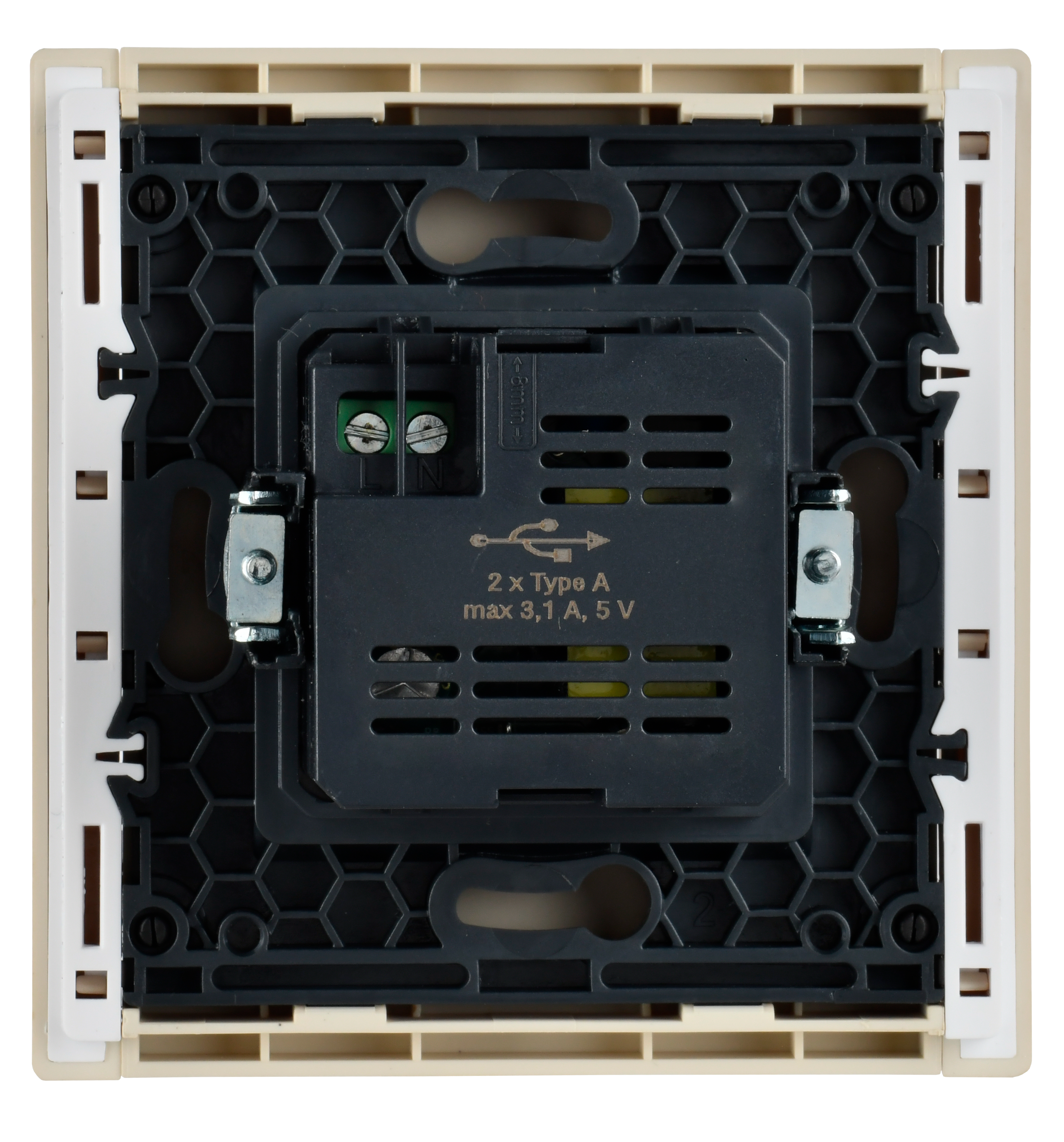 FORTE&PIANO Розетка USB A+A 3,1А FP449 ваниль IEK