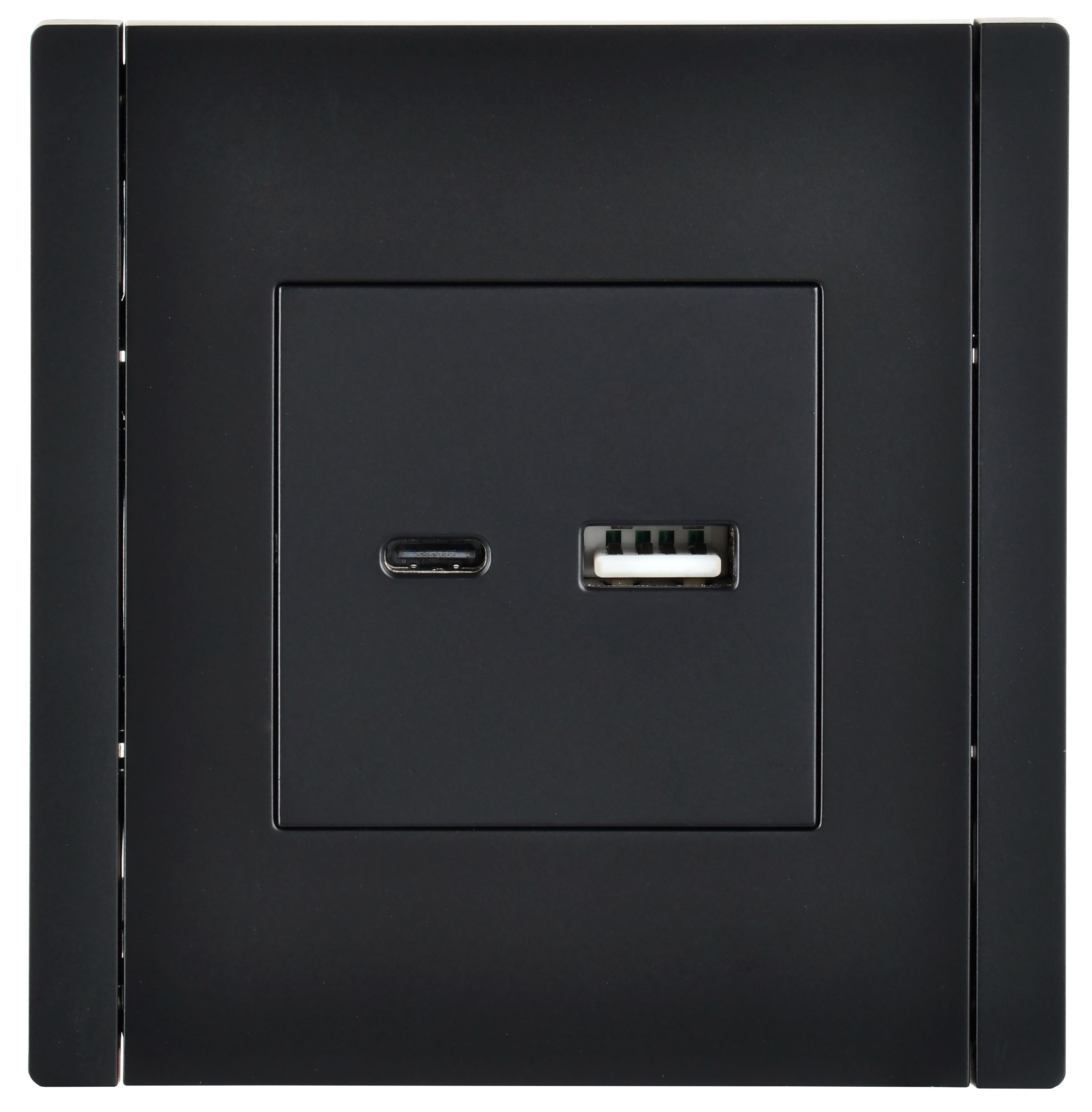 FORTE&PIANO Розетка USB A+C 3,1А FP150 черный IEK