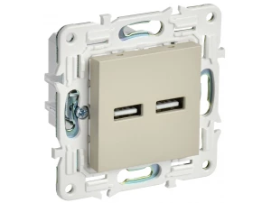 SKANDY Розетка USB A+A 3,1А SK-R15B бежевый IEK