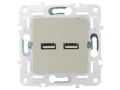 SKANDY Розетка USB A+A 3,1А SK-R15B бежевый IEK