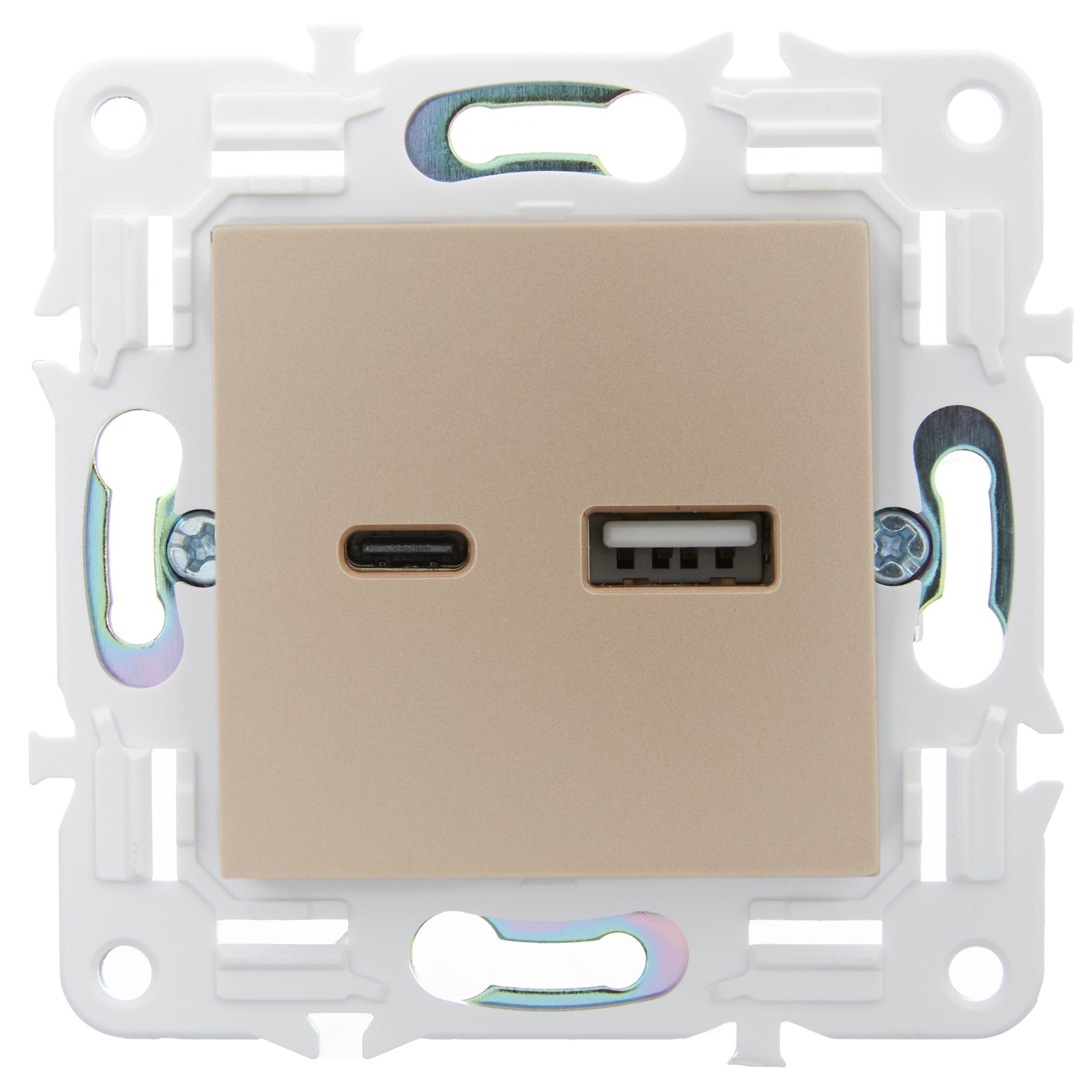 SKANDY Розетка USB A+C 3,1А SK-R14Sh шампань IEK