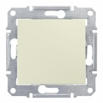 Выключатель 1-клавишный проходной, Бежевый SDN0500147