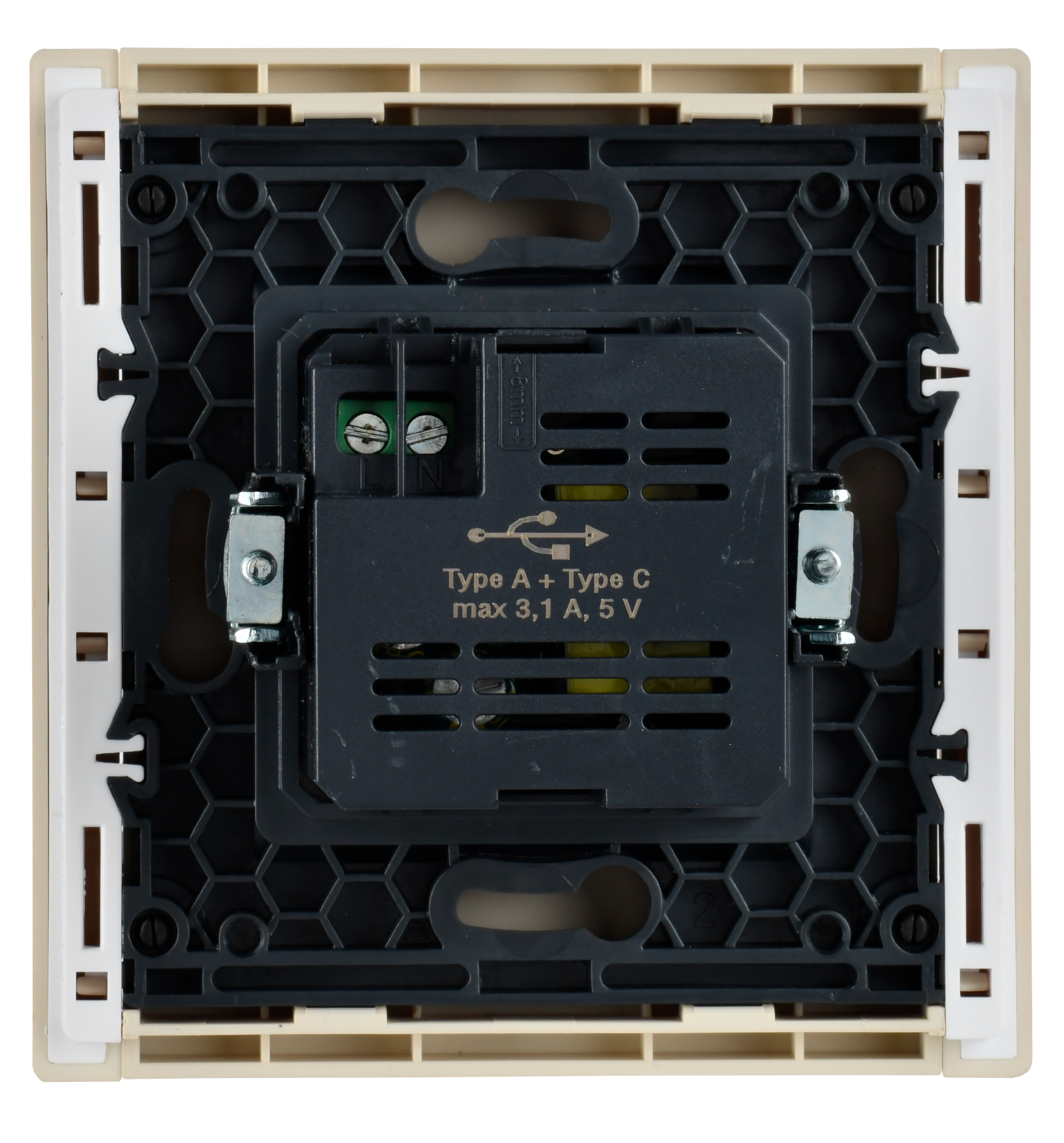 FORTE&PIANO Розетка USB A+C 3,1А FP450 ваниль IEK
