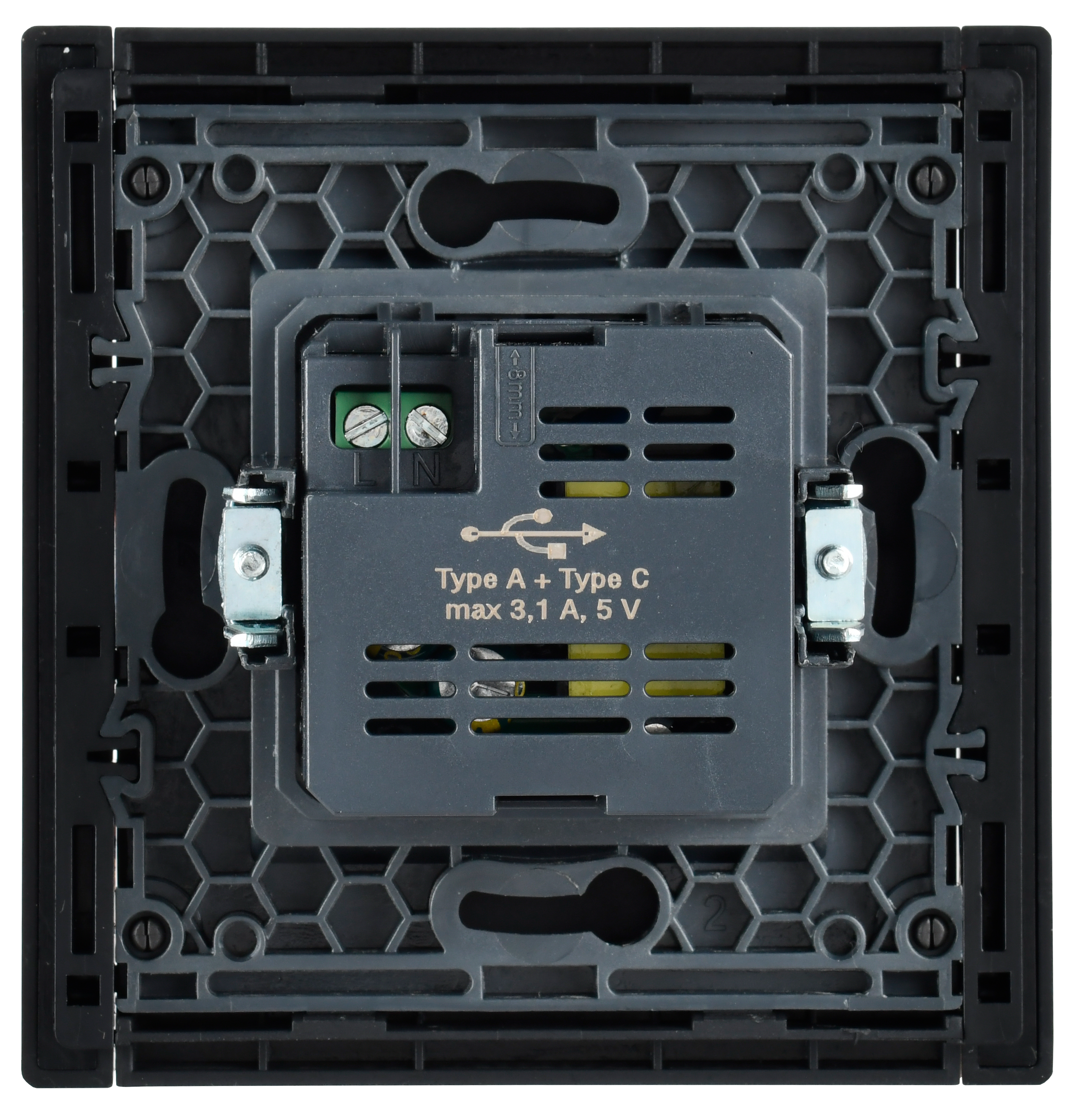 FORTE&PIANO Розетка USB A+C 3,1А FP350 серый IEK
