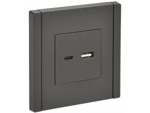 FORTE&PIANO Розетка USB A+C 3,1А FP350 серый IEK