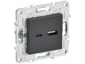 SKANDY Розетка USB A+C 3,1А SK-R14T титан IEK