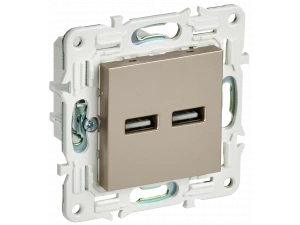 SKANDY Розетка USB A+A 3,1А SK-R15Sh шампань IEK