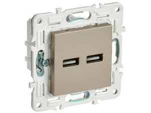 SKANDY Розетка USB A+A 3,1А SK-R15Sh шампань IEK