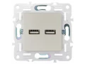 SKANDY Розетка USB A+A 3,1А SK-R15Sh шампань IEK
