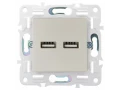 SKANDY Розетка USB A+A 3,1А SK-R15Sh шампань IEK