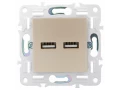 SKANDY Розетка USB A+A 3,1А SK-R15Sa песочный IEK