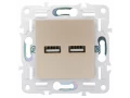 SKANDY Розетка USB A+A 3,1А SK-R15Sa песочный IEK
