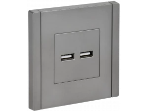 FORTE&PIANO Розетка USB A+A 3,1А FP549 сталь IEK