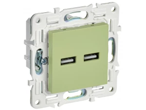 SKANDY Розетка USB A+A 3,1А SK-R15G мятный IEK