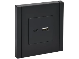FORTE&PIANO Розетка USB A+C 18Вт FP151 черный ИЭК