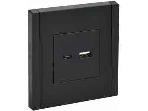 FORTE&PIANO Розетка USB A+C 18Вт FP151 черный ИЭК