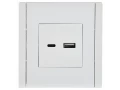 FORTE&PIANO Розетка USB A+C 18Вт FP251 белый ИЭК
