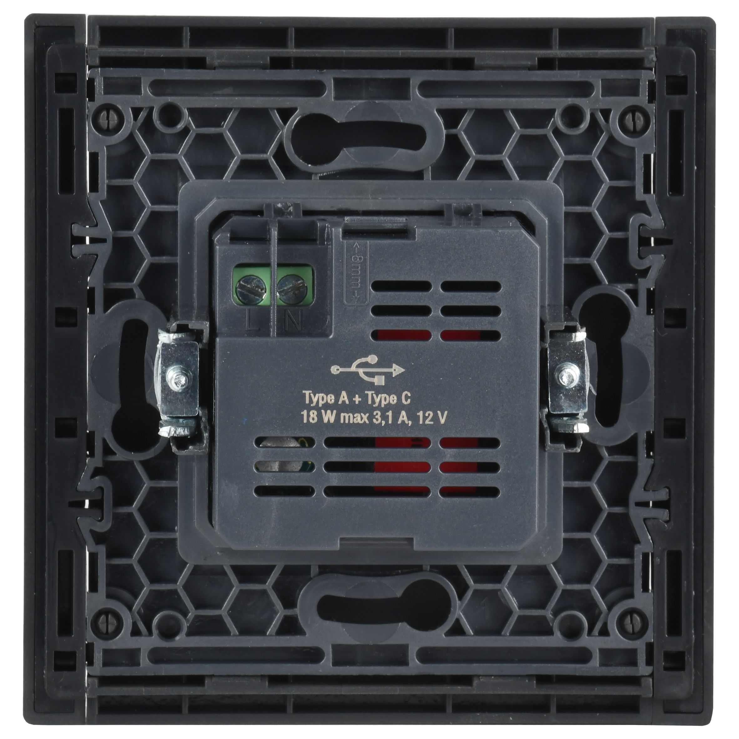 FORTE&PIANO Розетка USB A+C 18Вт FP351 серый ИЭК
